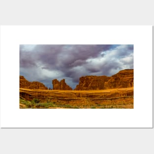 Red Rock Crescent Panorama, Arches National Park Posters and Art